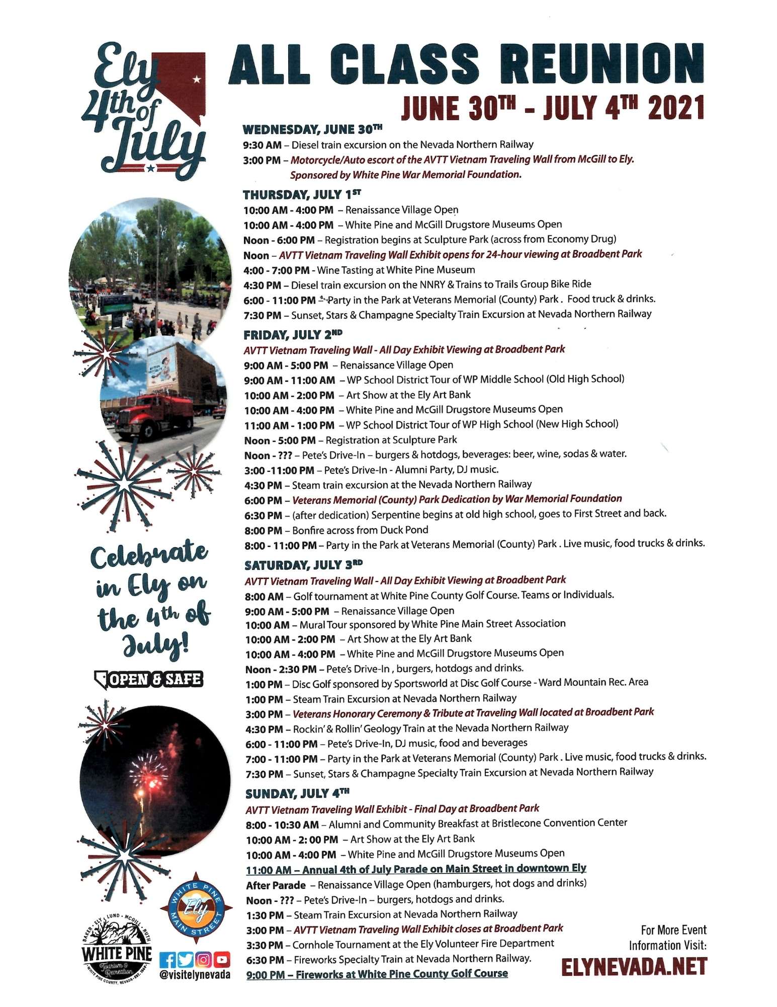 all class reunion flyer Ely Nevada All Class Reunion