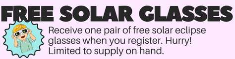 FREE Solar Glasses when you sign up<br />
